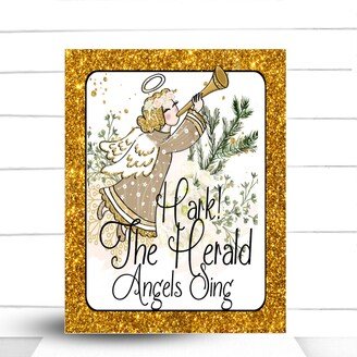 Wreath Sign, Angel Christmas Sugar Pepper Designs, Sign For