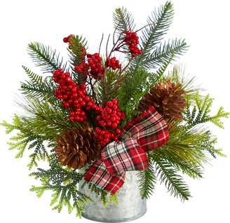 12in. Holiday Winter Pinecones