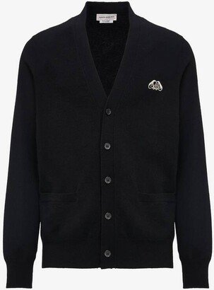 Men's Seal Logo Cardigan In Black/ivory