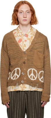 Karu Research Brown Distressed Cardigan