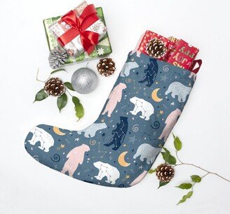 Zodiac Celestial Bears Christmas Stocking, Holiday Bear