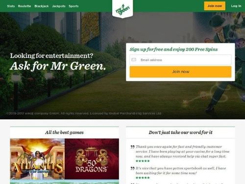 Mr Green Promo Codes & Coupons