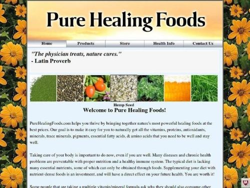 Pure Healing Foods Promo Codes & Coupons