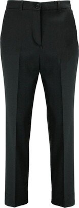 Straight Leg Cropped Trousers-AL