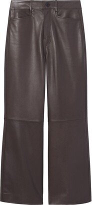 Cropped Leather Culottes