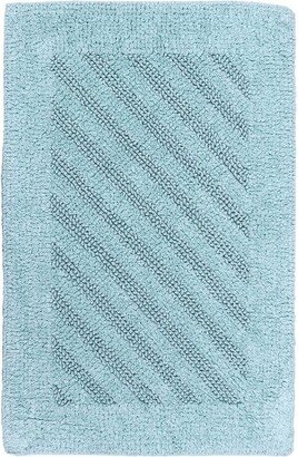 Knightsbridge Shooting Star 220 GSF Reversible Bath Rug 21 x 34 - Light Blue