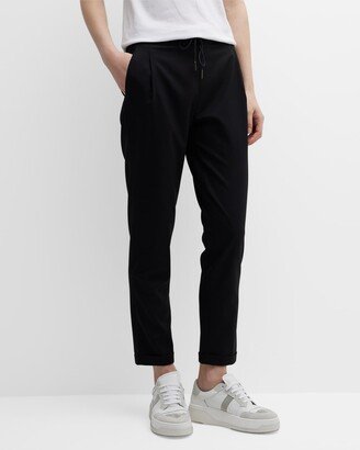 Cropped Tapered Wool Trousers