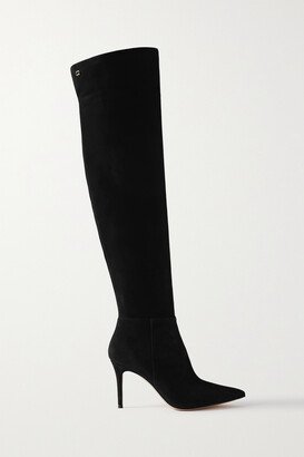 Jules 85 Suede Over-the-knee Boots - Black