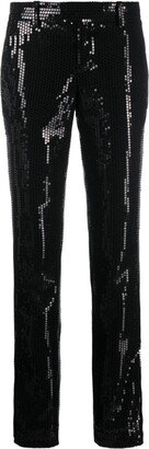 Pruny sequinned tapered trousers