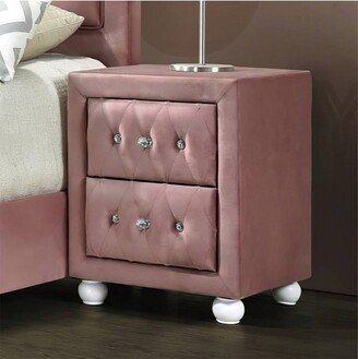 17 Reggie Nightstand Pink Fabric