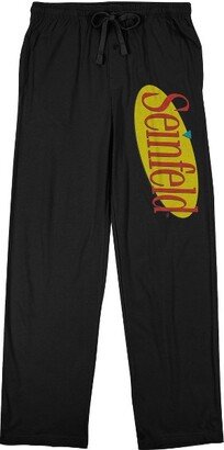 Seinfeld Logo Men's Black Sleep Pajama Pants-Large