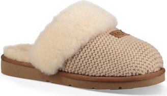 Cozy Knit Genuine Shearling Slipper