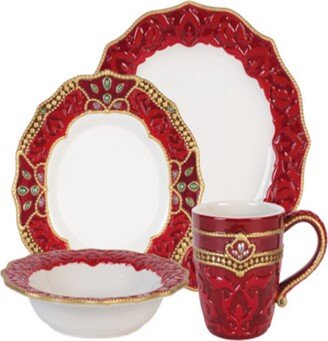 Renaissance Holiday Dinnerware Set, 4 Pieces