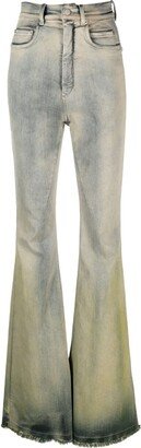 Ombré-Effect High-Rise Flared Jeans