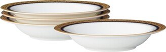 Odessa Cobalt Gold Set of 4 Fruit Bowls, Service For 4