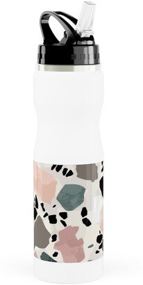 Photo Water Bottles: Terazzo Inspired - Multi Stainless Steel Water Bottle With Straw, 25Oz, With Straw, Multicolor