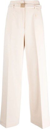 Wide Leg Trousers With Belt