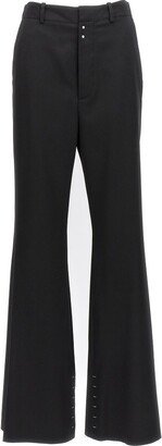 High-Waisted Flared Trousers-AK