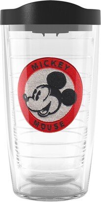 Tervis Disney Mickey Mouse Badge Made in Usa Double Walled Insulated Tumbler Travel Cup Keeps Drinks Cold & Hot, 16oz, Classic