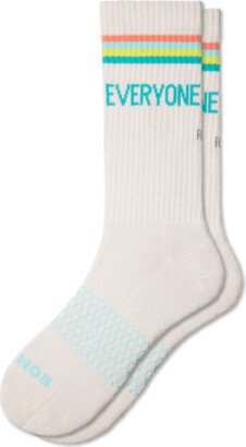 x Ruth Ellis Center Pride Calf Socks - Soft White - Medium - Unisex - Cotton