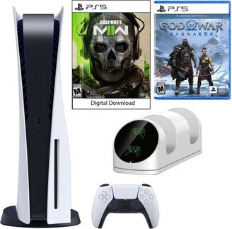 Playstation PS5 Cod: Modern Warfare Ii Console with Gow: Ragnarok and Dual Charging Dock