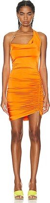 ET OCHS Arya Corded Mini Dress in Tangerine