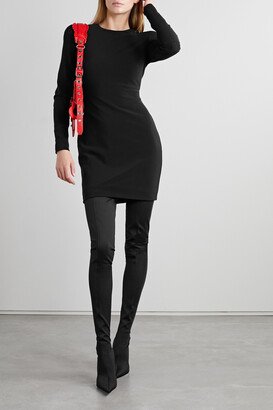 Crepe Mini Dress - Black