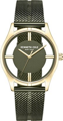 Women's Transparency Green Stainless Steel Watch 34mm