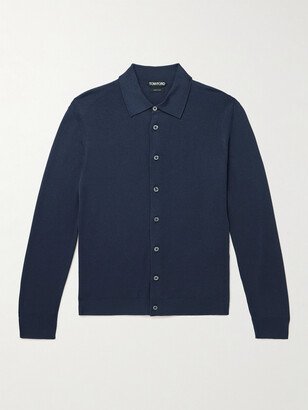 Slim-Fit Knitted Silk Shirt