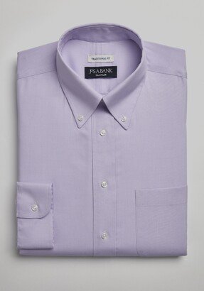 Men's Traveler Collection Traditional Fit Mini Gingham Dress Shirt