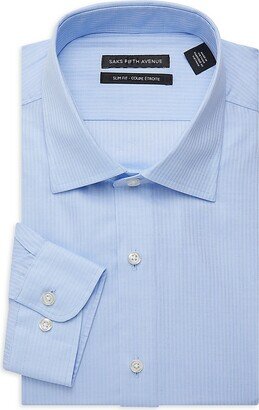 Saks Fifth Avenue Made in Italy Saks Fifth Avenue Men's Slim Fit Striped Jacquard Dress Shirt