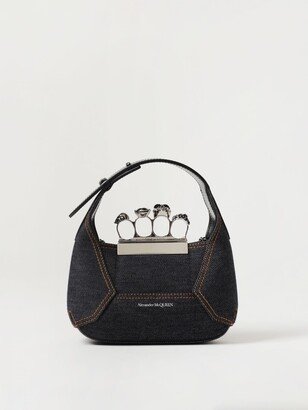 The Jeweled bag in denim with shoulder strap