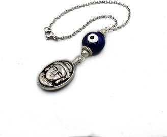 Buddha Car Charm, Evil Eye Car Mirror Charm Dangler, Hanging Accessorires, Gifts