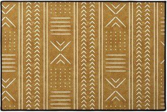 Door Mats: Mudcloth - Mustard Door Mat, Yellow