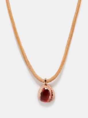 Fire Opal & 18kt Rose-gold Necklace