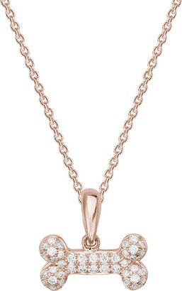 Diamond Select Cuts 14K Rose Gold 0.12 Ct. Tw. Diamond Pendant Necklace