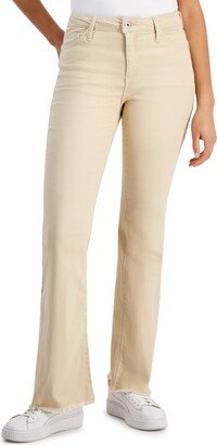 Juniors' Flared Frayed-Hem Jeans