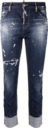 Distressed Cropped Jeans-AK