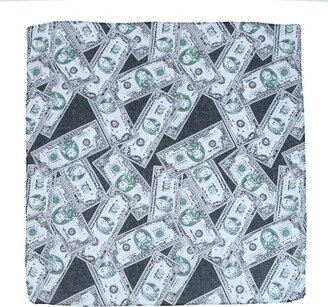 CTM Dollar Bill Print Bandana, Black