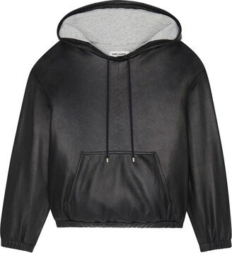 Pullover Leather Hooded Jacket