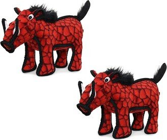 Tuffy Desert Warthog Red, 2-Pack Dog Toys