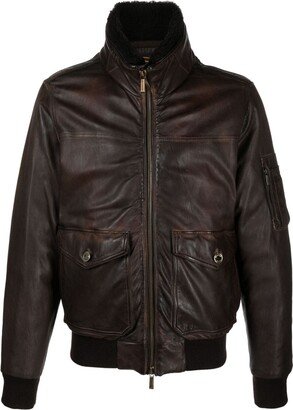 Folco-PE1 leather bomber jacket