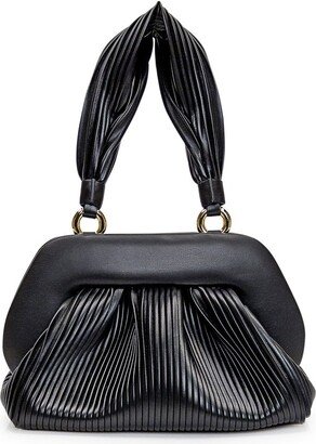 Tia Pleated Top Handle Bag