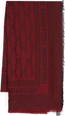 Glenn Rock logo-jacquard scarf