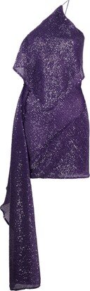 Metz sequined draped minidress