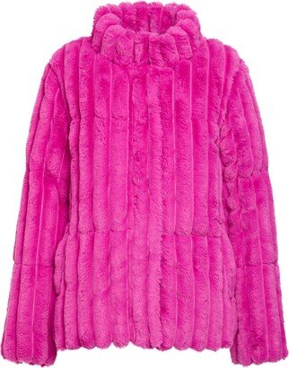 Recurrence faux-fur puffer packet