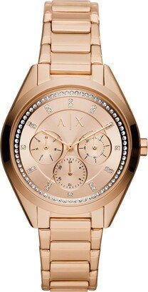 A|X Armani Exchange Women's Multifunction Rose Gold-Tone Stainless Steel Watch (Model: AX5658)