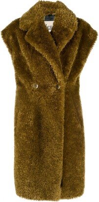Sleeveless Faux Fur Coat-AA