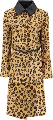 'ginger' Leopard Motif Ponyskin Coat