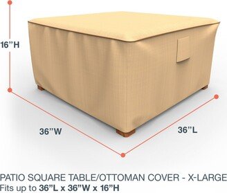 Budge StormBlock™ Savanna Tan Multiple Sizes Square Patio Table Ottoman Cover